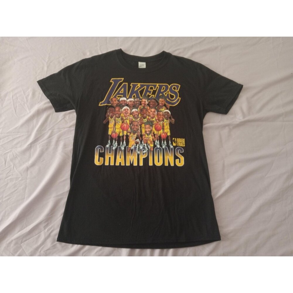 Los Angeles Lakers 2020 Championship Shirt Black Men's Medium NBA Finals LA Rare